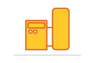 System boiler with hot water cylinder